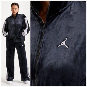 Women’s Jordan Flight Velour Oversized Fit Track Suit Jacket-Size XL (DV1396)-